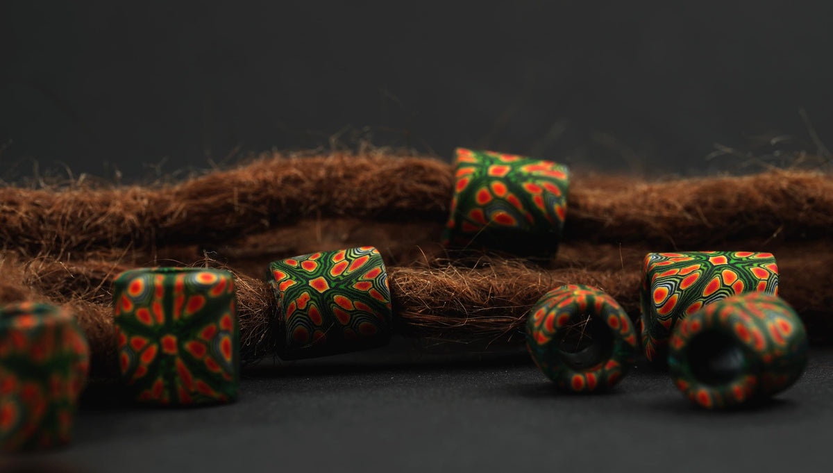Desert Bloom – Handmade Polymer Clay Dread Beads Set – view 6