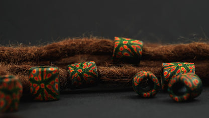 Desert Bloom – Handmade Polymer Clay Dread Beads Set – view 6