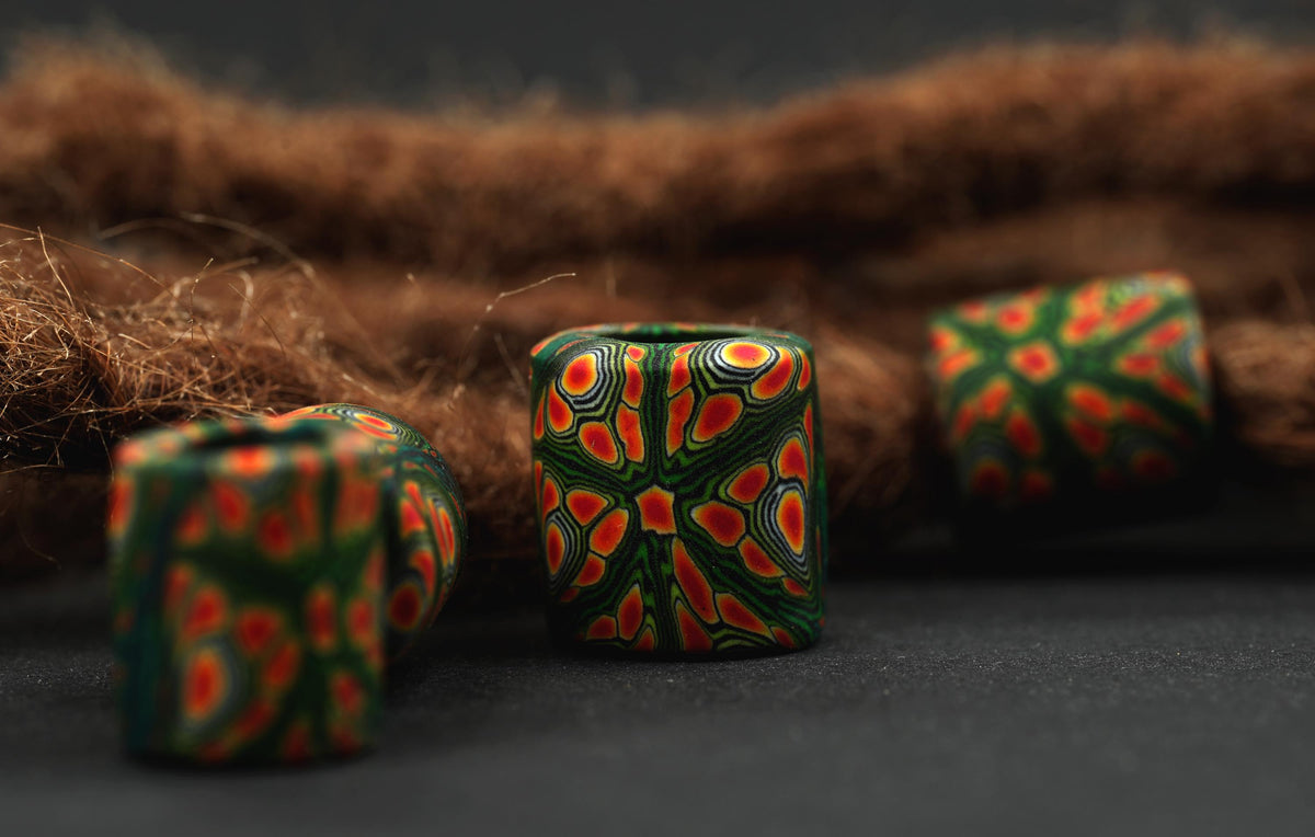 Desert Bloom – Handmade Polymer Clay Dread Beads Set – view 7