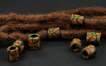 Desert Bloom – Handmade Polymer Clay Dread Beads Set – view 8