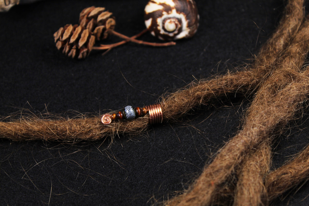 Draht-Dreadperle Boho Modell F – Ansicht 2