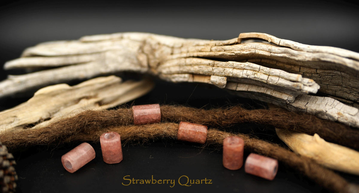 Dreadlock Röhrenperlen 6 Minerale – Detail