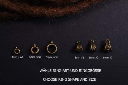 Dreadschmuck mit Straußenfeder in der Dread – Ansicht 8