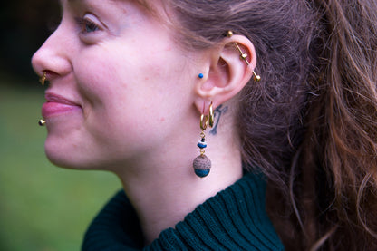 Eichel Ohrringe Apatit – Detail