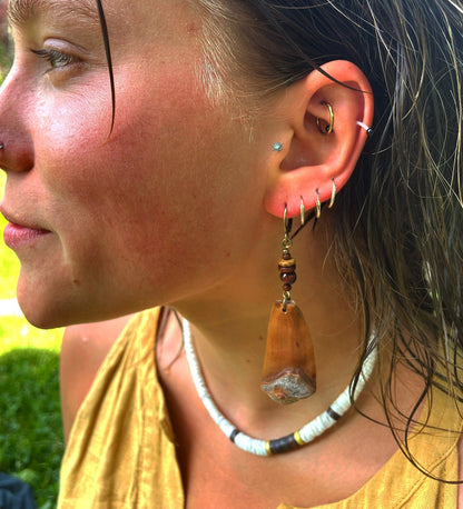 Große Schuppen Ohrringe – Detail