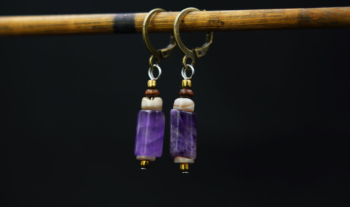 Amethyst Ohrringe – Detail