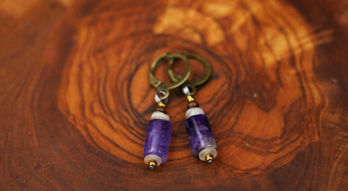 Amethyst Ohrringe – Detail