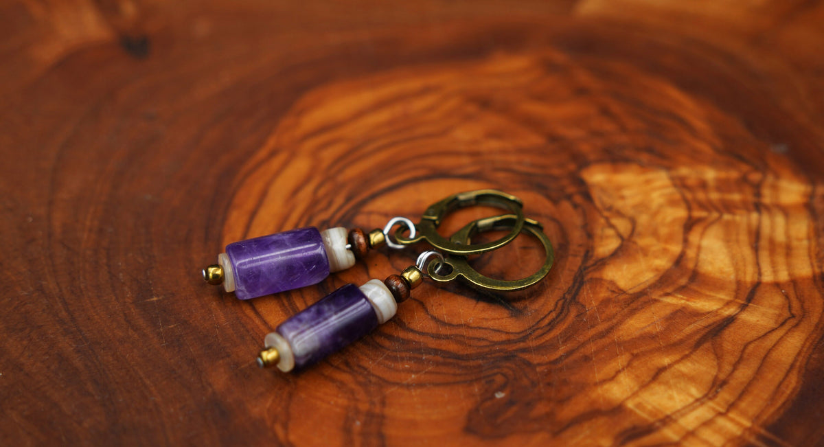 Amethyst Ohrringe – Detail