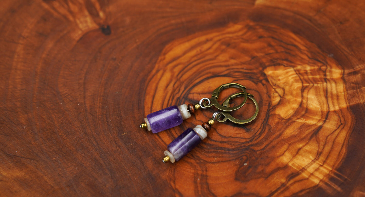 Amethyst Ohrringe – Detail