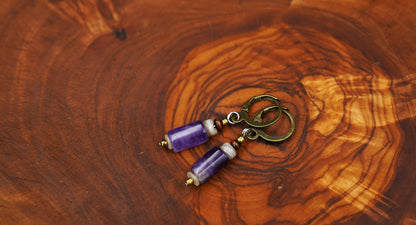 Amethyst Ohrringe – Detail