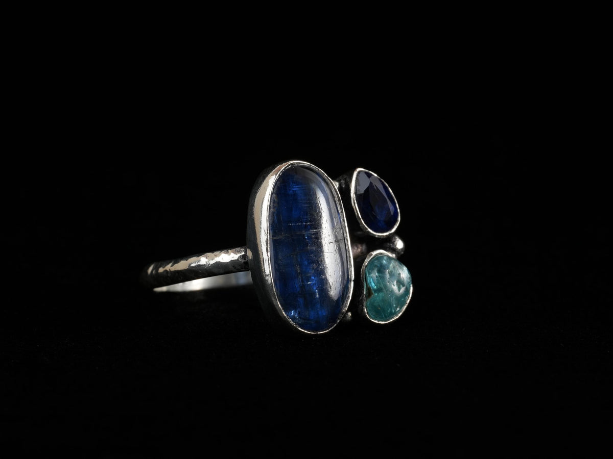 Kyanit Apatit Ring aus 925 Silber – Ansicht 3
