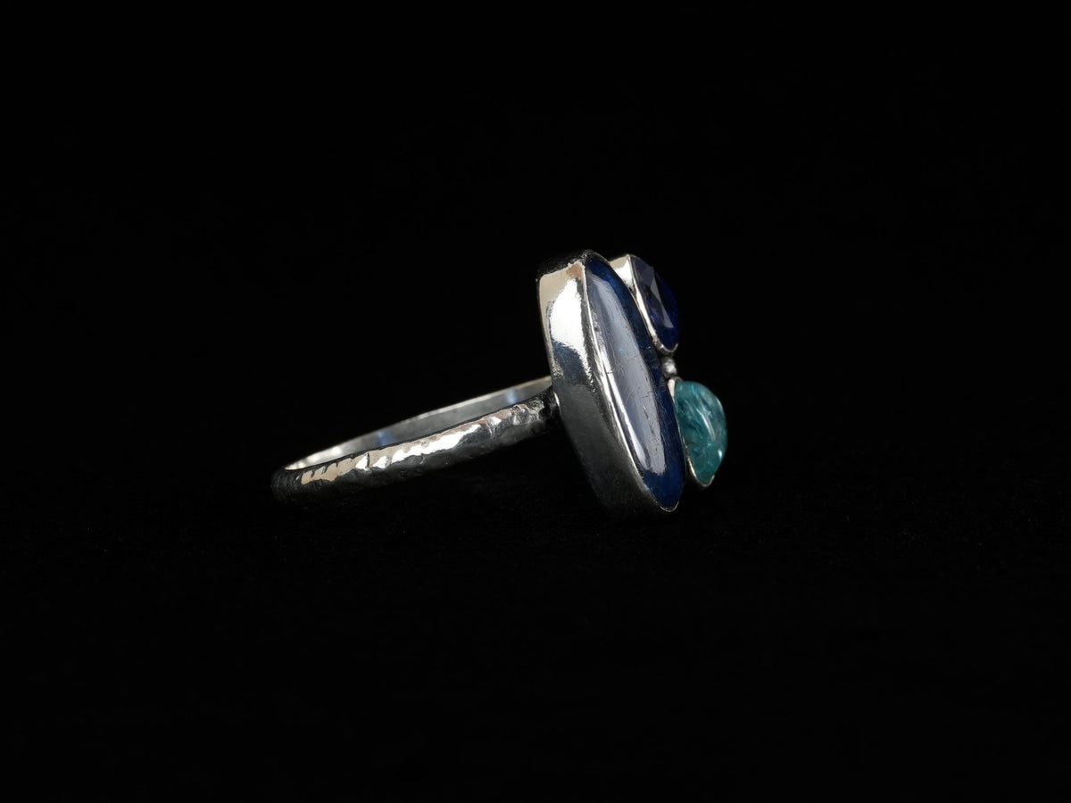 Kyanit Apatit Ring aus 925 Silber – Ansicht 9