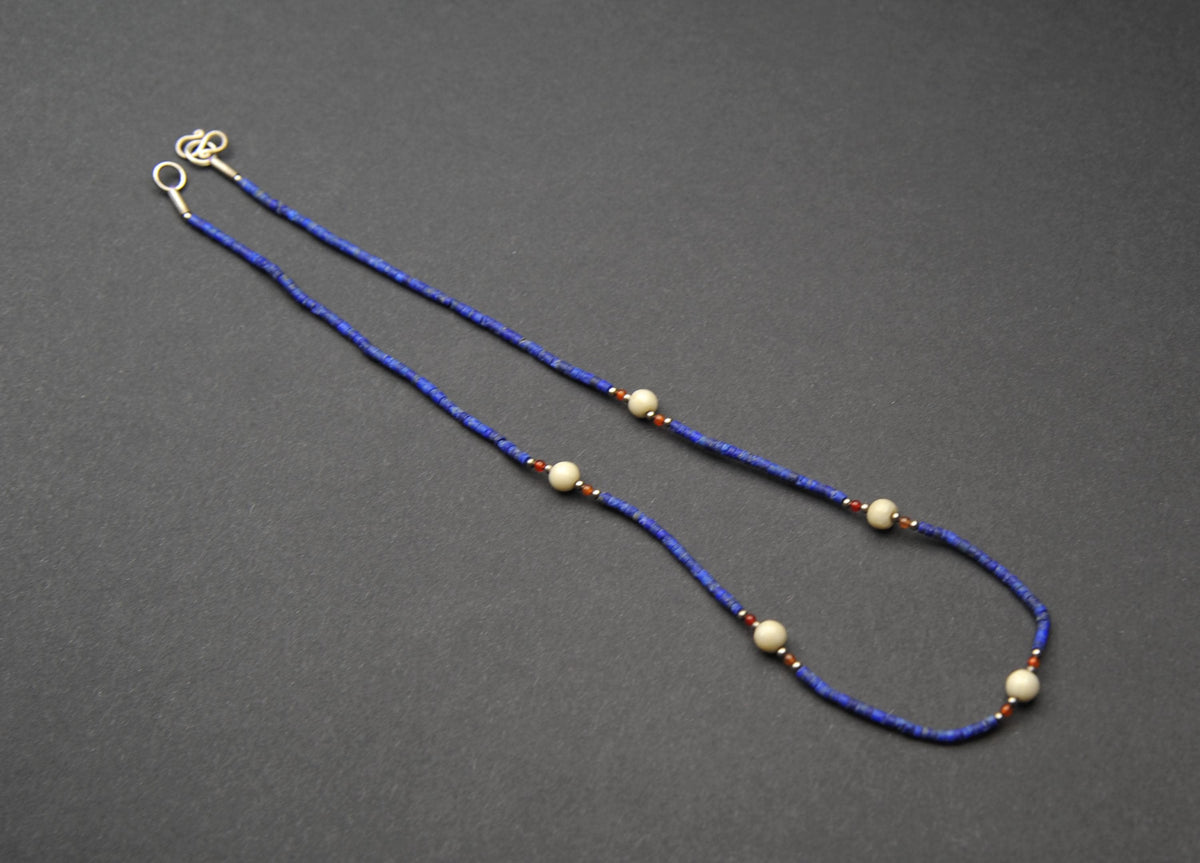Delicate Lapis Lazuli Necklace with Turquoise – Minimalist Gemstone Jewellery, 6 One-of-a-Kind Pieces – view 11
