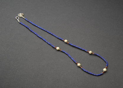 Delicate Lapis Lazuli Necklace with Turquoise – Minimalist Gemstone Jewellery, 6 One-of-a-Kind Pieces – view 11