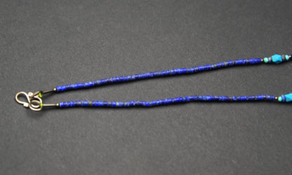 Delicate Lapis Lazuli Necklace with Turquoise – Minimalist Gemstone Jewellery, 6 One-of-a-Kind Pieces – view 2