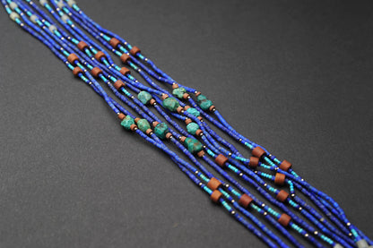 Delicate Lapis Lazuli Necklace with Turquoise – Minimalist Gemstone Jewellery, 6 One-of-a-Kind Pieces – view 4