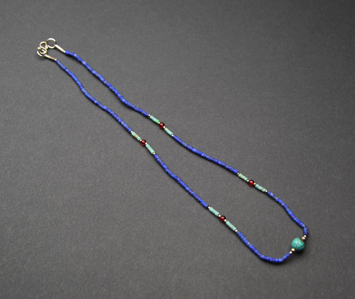 Delicate Lapis Lazuli Necklace with Turquoise – Minimalist Gemstone Jewellery, 6 One-of-a-Kind Pieces – view 6