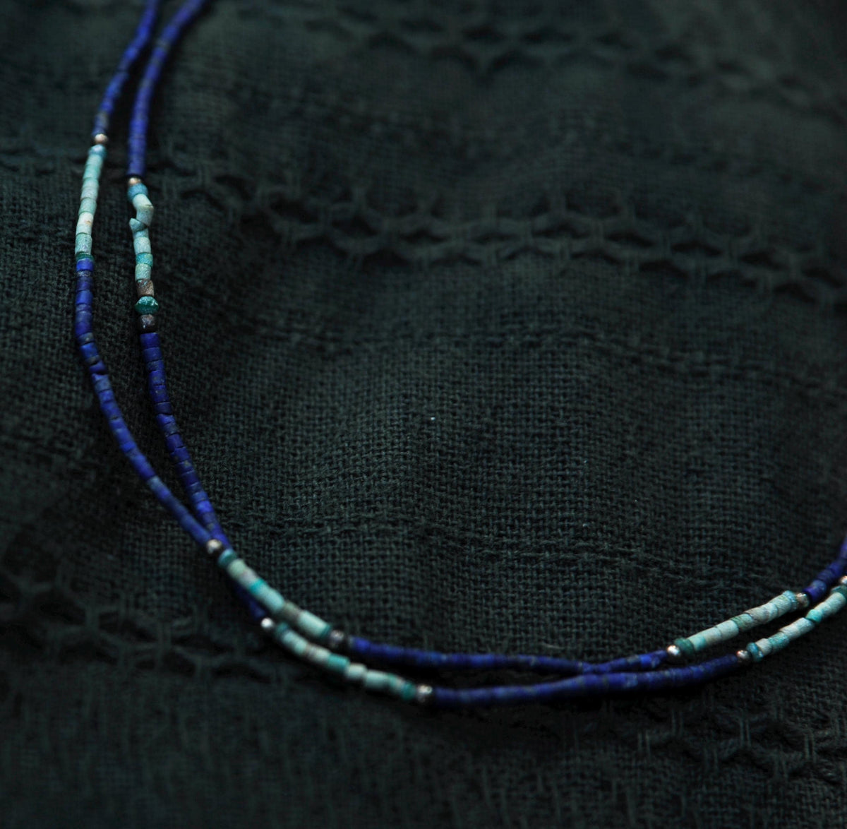 Delicate Lapis Lazuli Necklace with Turquoise – Minimalist Gemstone Jewellery, 6 One-of-a-Kind Pieces – view 7