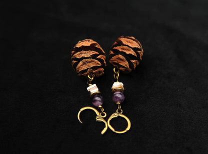 Mammutbaum Ohrringe Amethyst – Detail