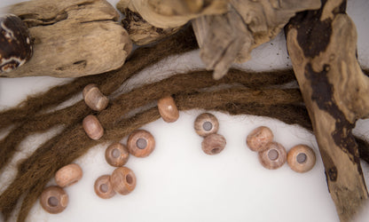Mondstein Dreadlockperlen Rosé – Detail