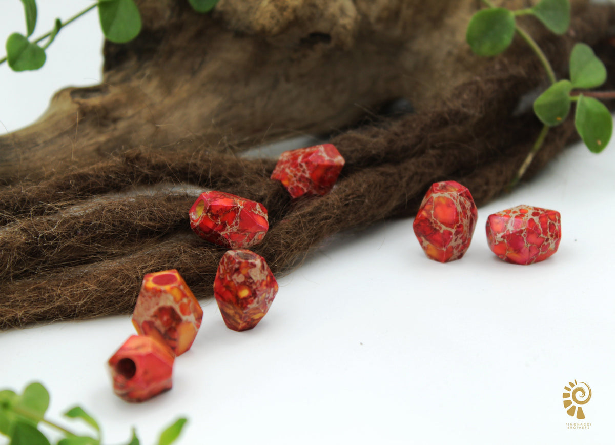 Rote Kaiserjaspis Perlen – Detail