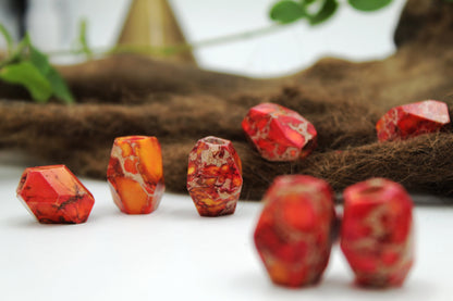 Rote Kaiserjaspis Perlen – Detail