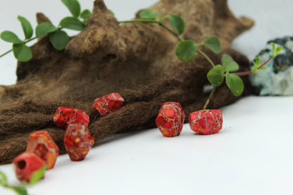 Rote Kaiserjaspis Perlen – Detail