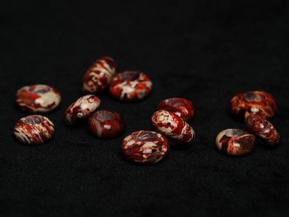 Red Brecciated Jasper Dread Beads – Rondelles, Hole 4–8 mm, Set of 2–6 – view 3
