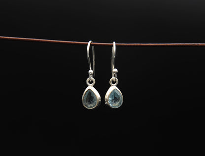925 Silber Ohrringe mit Edelstein in Tropfenform – Ansicht 2
