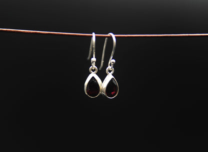 925 Silber Ohrringe mit Edelstein in Tropfenform – Ansicht 4