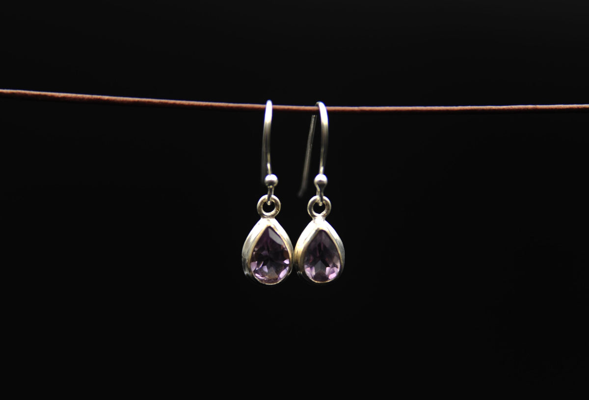925 Silber Ohrringe mit Edelstein in Tropfenform – Ansicht 6