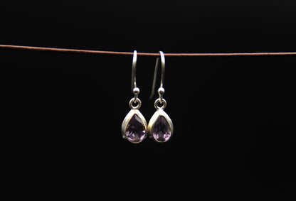 925 Silber Ohrringe mit Edelstein in Tropfenform – Ansicht 6