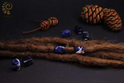 Sodalith Dreadlockperlen – Detail