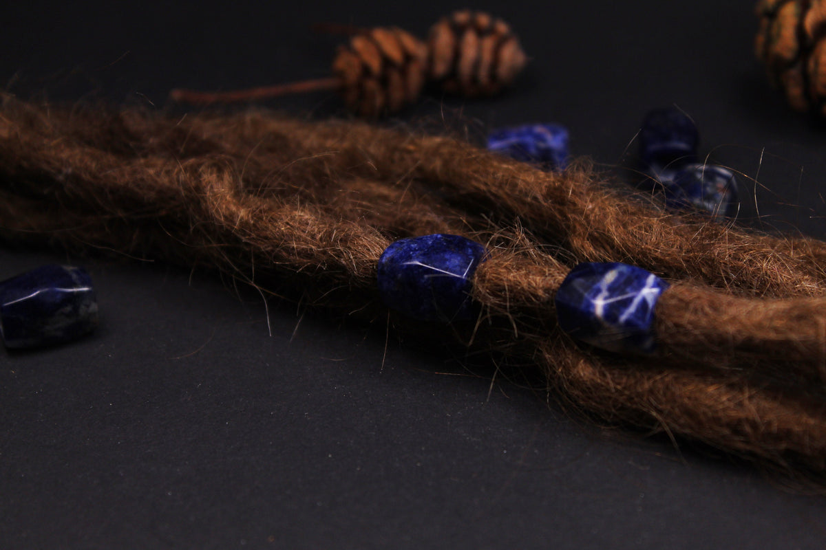 Sodalith Dreadlockperlen – Detail
