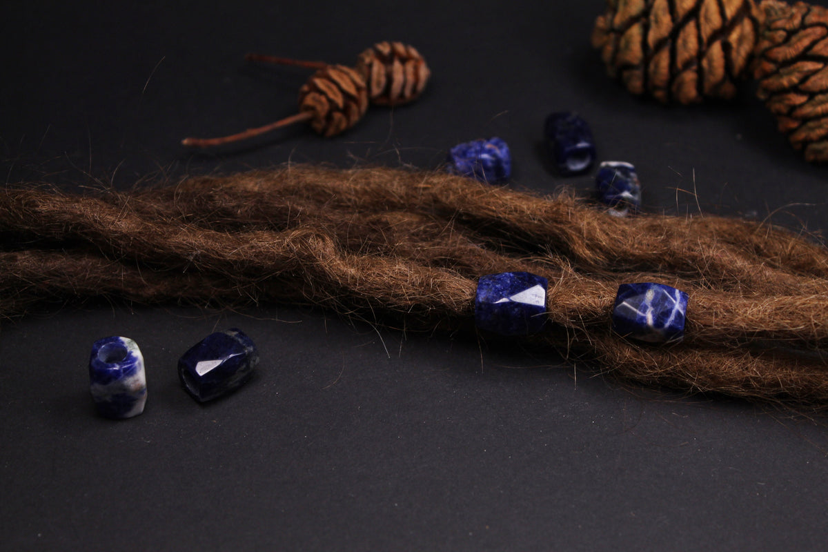 Sodalith Dreadlockperlen – Detail
