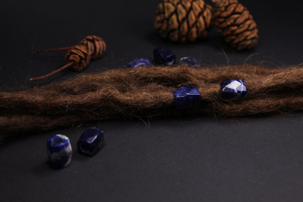 Sodalith Dreadlockperlen – Detail