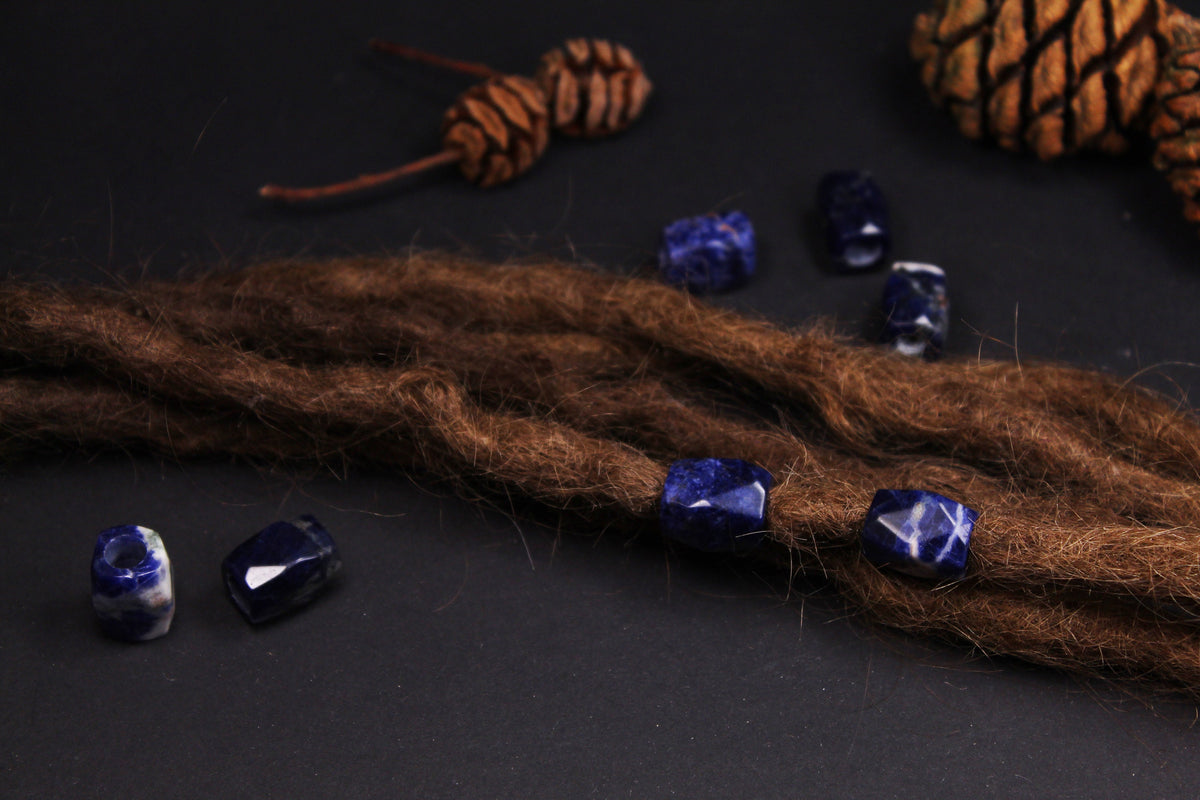 Sodalith Dreadlockperlen – Detail