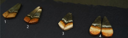 Polychrom Jaspis Ohrringe – Detail