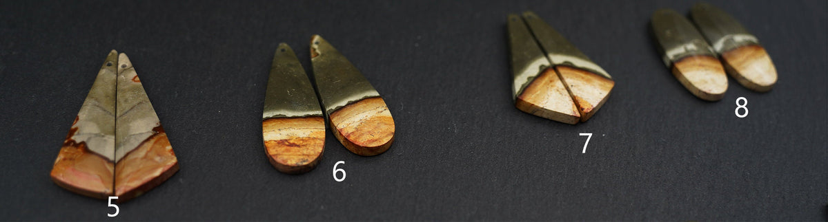 Polychrom Jaspis Ohrringe – Detail