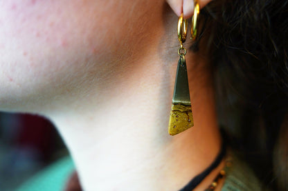 Symmetrical Polychrome Jasper Earrings – Selection II, Mirrored Stone Pairs – view 7