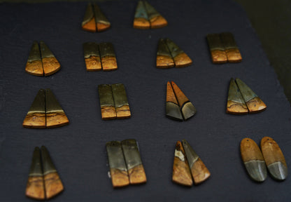 Polychrom Jaspis Steinpaare – Übersicht