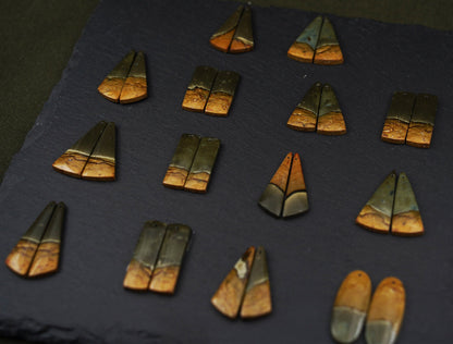 Polychrom Jaspis Ohrringe – Detail