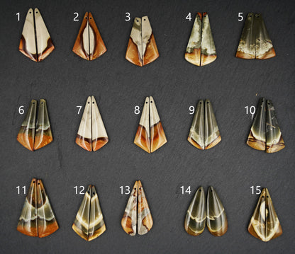 Symmetrical Polychrome Jasper Earrings – Selection IV, Mirrored Stone Pairs