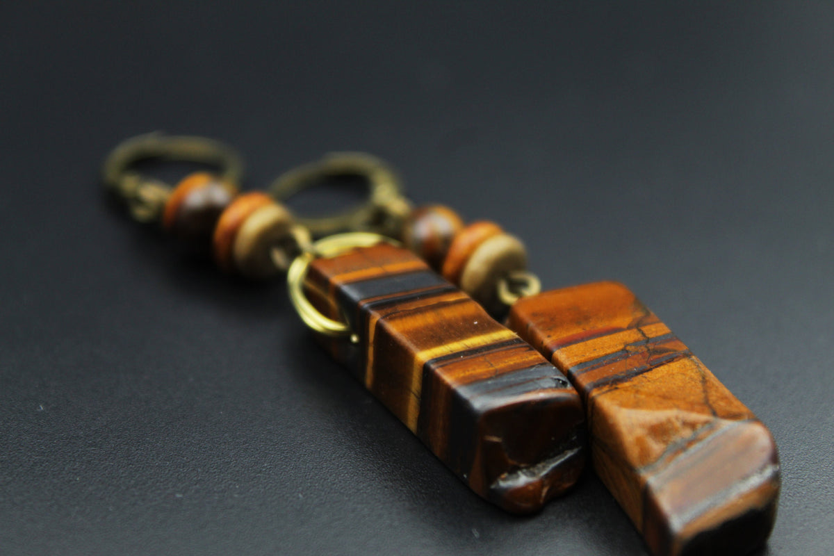 Tigerauge Ohrringe – Detail