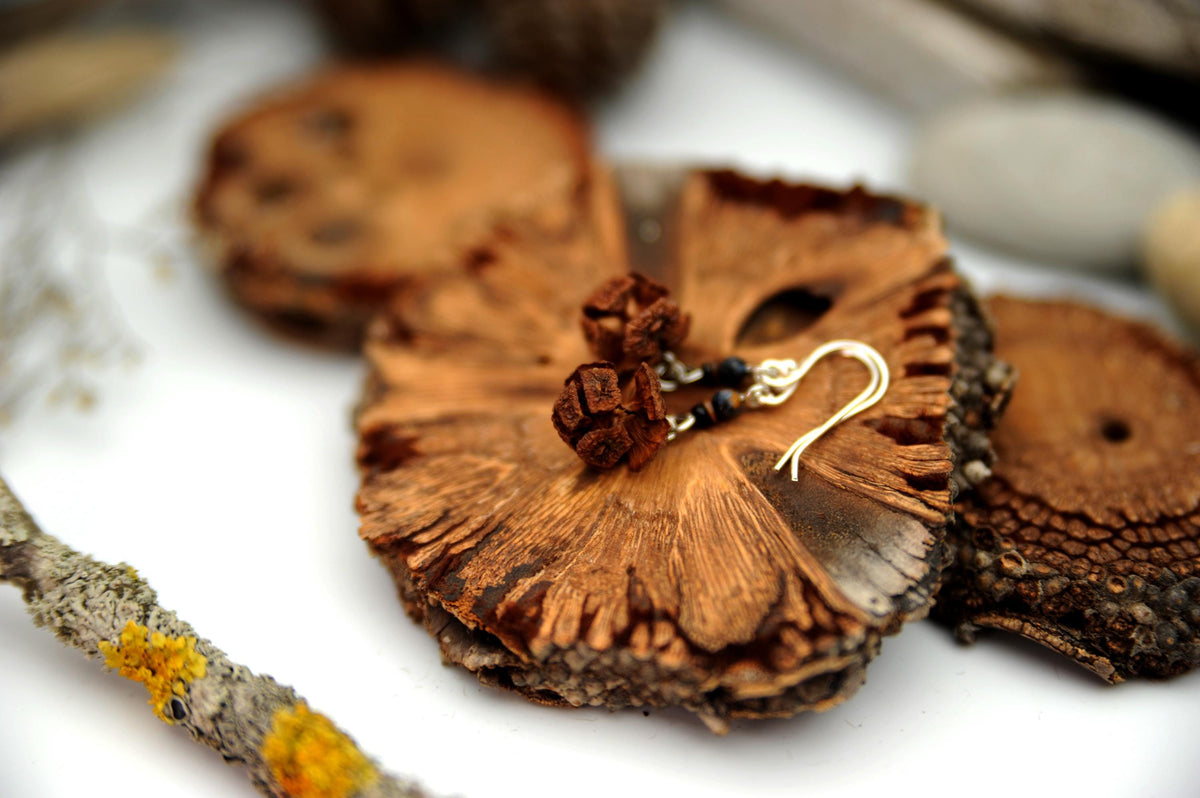Cypress Cone Earrings with 925 Silver – Minimalist, Vintage Look – view 5