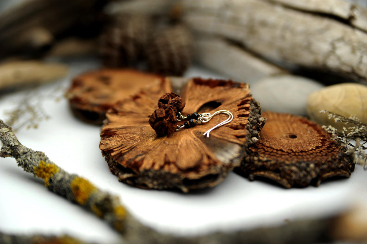 Cypress Cone Earrings with 925 Silver – Minimalist, Vintage Look – view 6